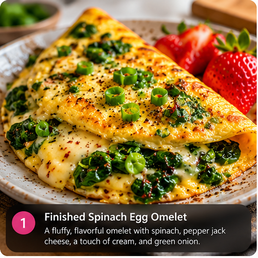 Finished Spinach Egg Omelet