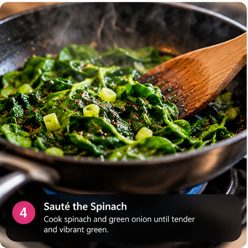Saute spinach